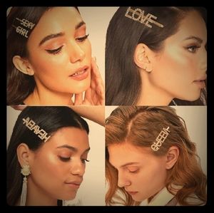 Gold Word Hairpins